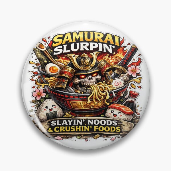 Item preview, Samurai Slurpin' Ramen Skull designed and sold by Psychlee Best Finds.