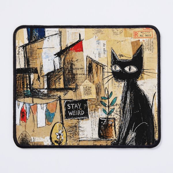Item preview, Stay Weird Black Cat Collage designed and sold by Modaozushi216.