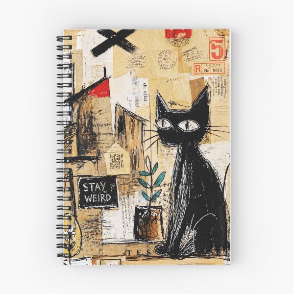 Item preview, Stay Weird Black Cat Collage  designed and sold by Modaozushi216.