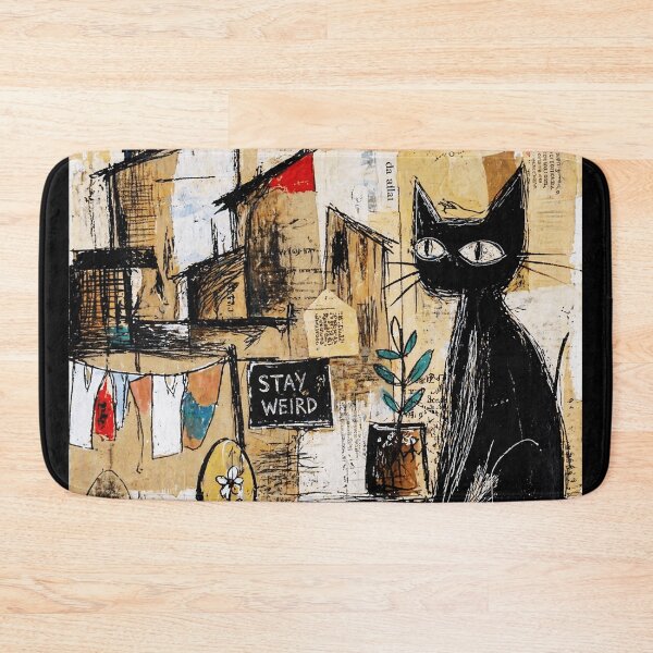 Item preview, Stay Weird Black Cat Collage  designed and sold by Modaozushi216.