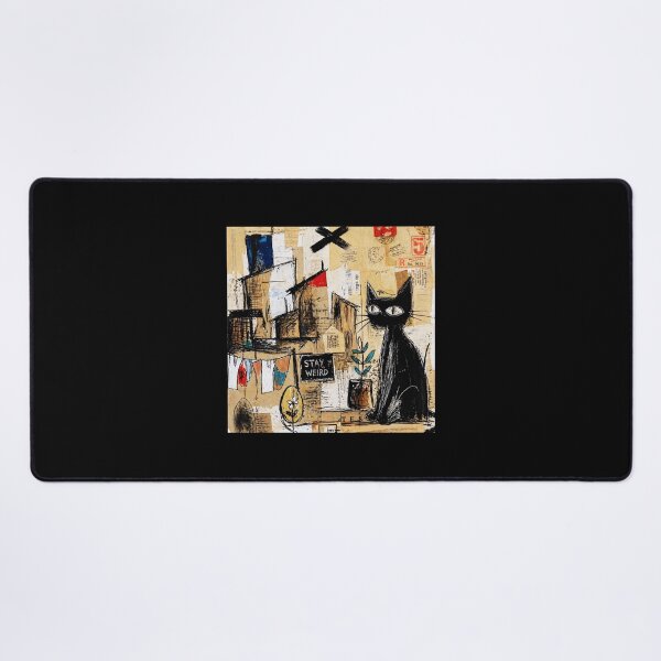 Item preview, Stay Weird Black Cat Collage designed and sold by Modaozushi216.