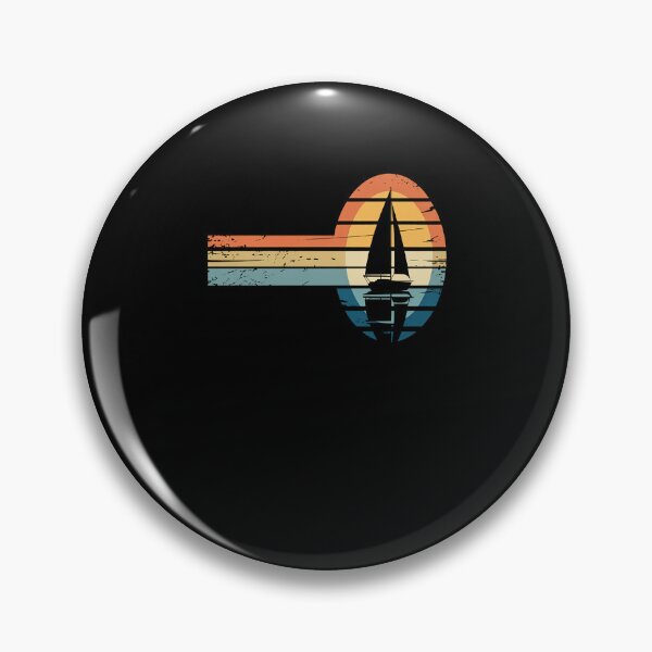 Artikelvorschau, Segelboot Retro Sonnenuntergang Bootskapitän Segelausrüstung entworfen und verkauft von fferomananul.
