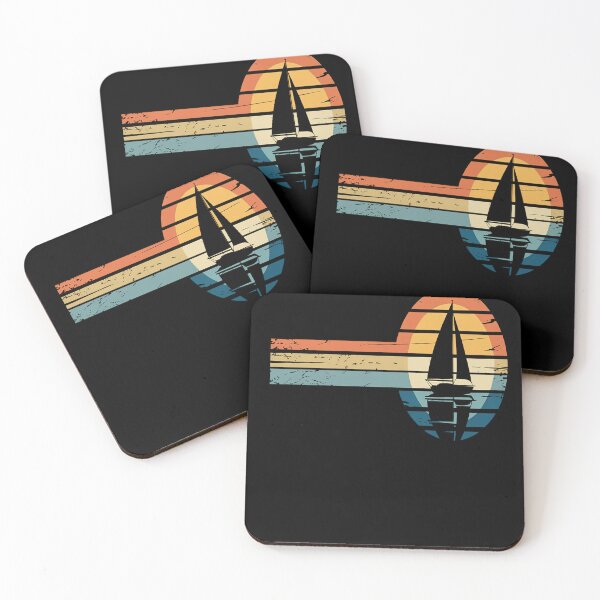 Item preview, Sailboat Retro Sunset Boat Captain Sailing Gear designed and sold by fferomananul.