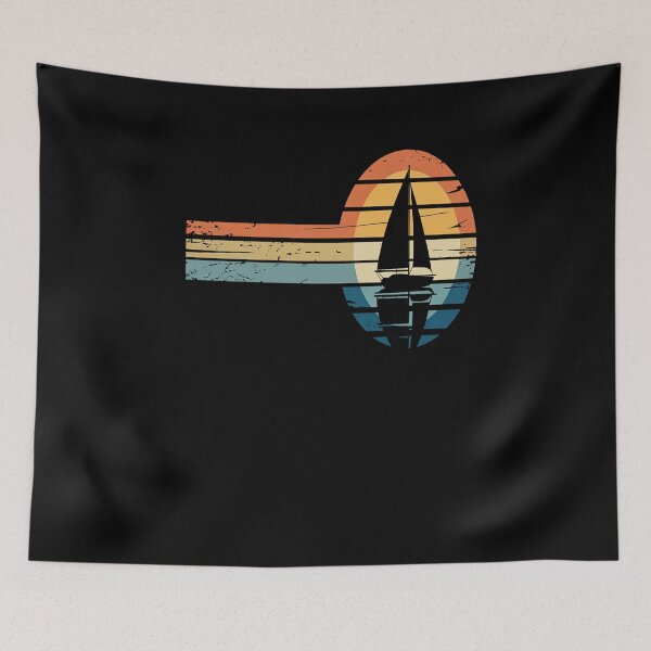 Item preview, Sailboat Retro Sunset Boat Captain Sailing Gear designed and sold by fferomananul.