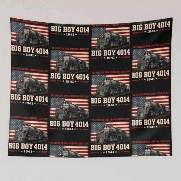 Item preview, Big Boy 4014 1941 Steam Locomotive Railroad Train American Iron American Legacy USA Flag designed and sold by najaks.