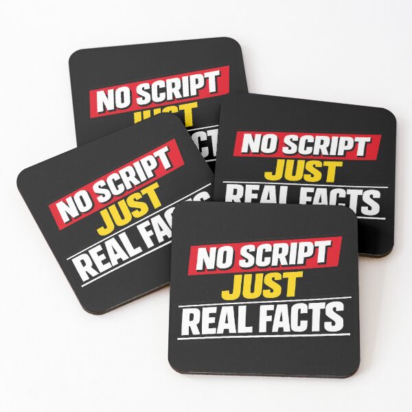 Item preview, No Script Just Real Facts Bold Statement Design designed and sold by TeeTimeTreasure.