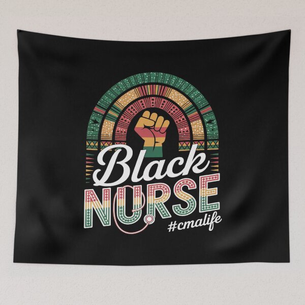 Item preview, Juneteenth Black Nurse CMA Life Rainbow Afro African designed and sold by fferomananul.