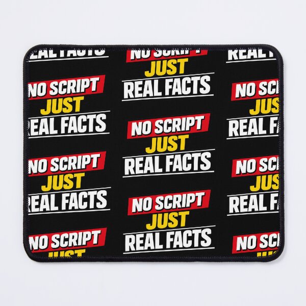 Item preview, No Script Just Real Facts Bold Statement Design designed and sold by TeeTimeTreasure.