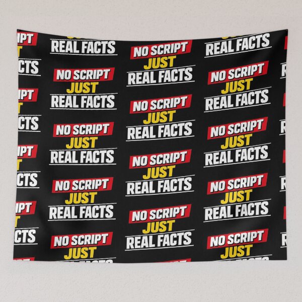 Item preview, No Script Just Real Facts Bold Statement Design designed and sold by TeeTimeTreasure.