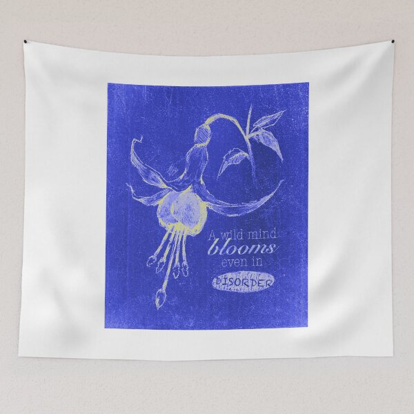 Item preview, BLOOMING DISORDER BLUE YELLOW POSTER designed and sold by melyverso.
