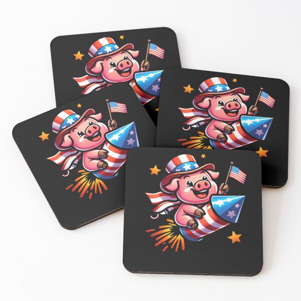 Item preview, Funny Pig 4th July Patriotic USA Flag America Boys Girls Kids designed and sold by rafaeltto.
