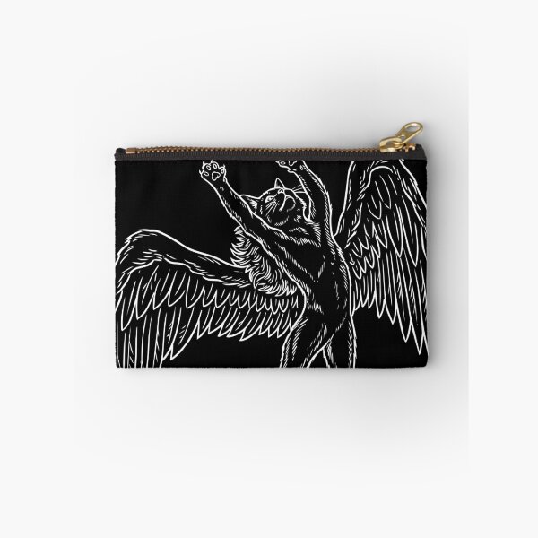 Item preview, Meow Zeppelin Rock Cat with Wings Silhouette Art designed and sold by moosesclub.
