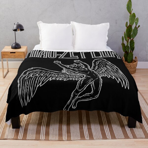 Item preview, Meow Zeppelin Rock Cat with Wings Silhouette Art designed and sold by moosesclub.
