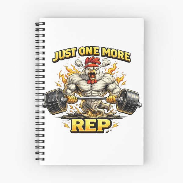 Item preview, Buff Rooster Bodybuilding - Just One More Rep - Fitness Motivation designed and sold by Psychlee Best Finds.