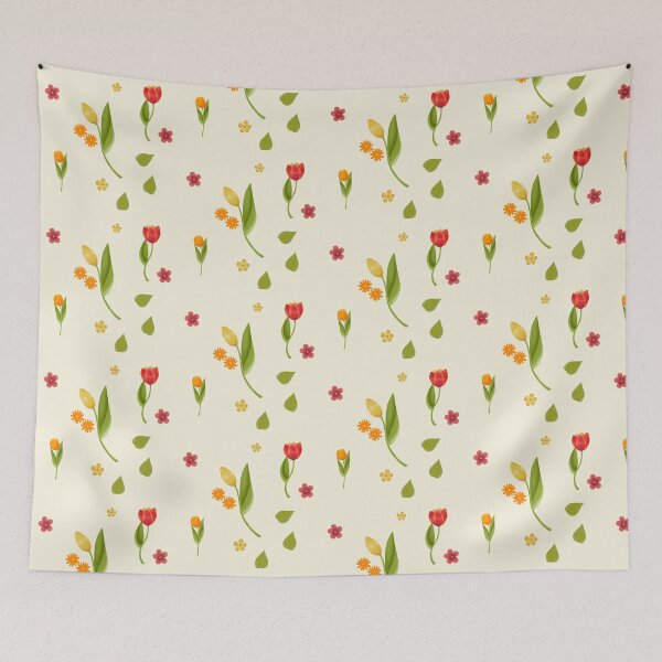 Item preview, Tulip Garden - Spring Floral Pattern (Soft Gouache) designed and sold by Hikari-Suigetsu.