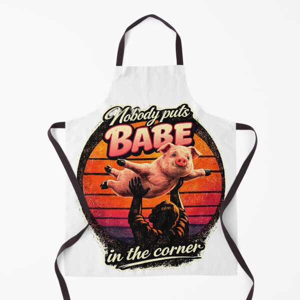 Item preview, Nobody Puts Babe in the Corner Pig Shirt – Funny Movie Parody Retro Vintage Graphic Tee designed and sold by GVBShirts.