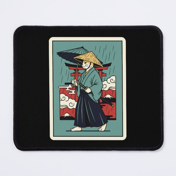 Item preview, Samurai Cat Umbrella Rain Torii Gate Japanese designed and sold by JordynLadukeg65.