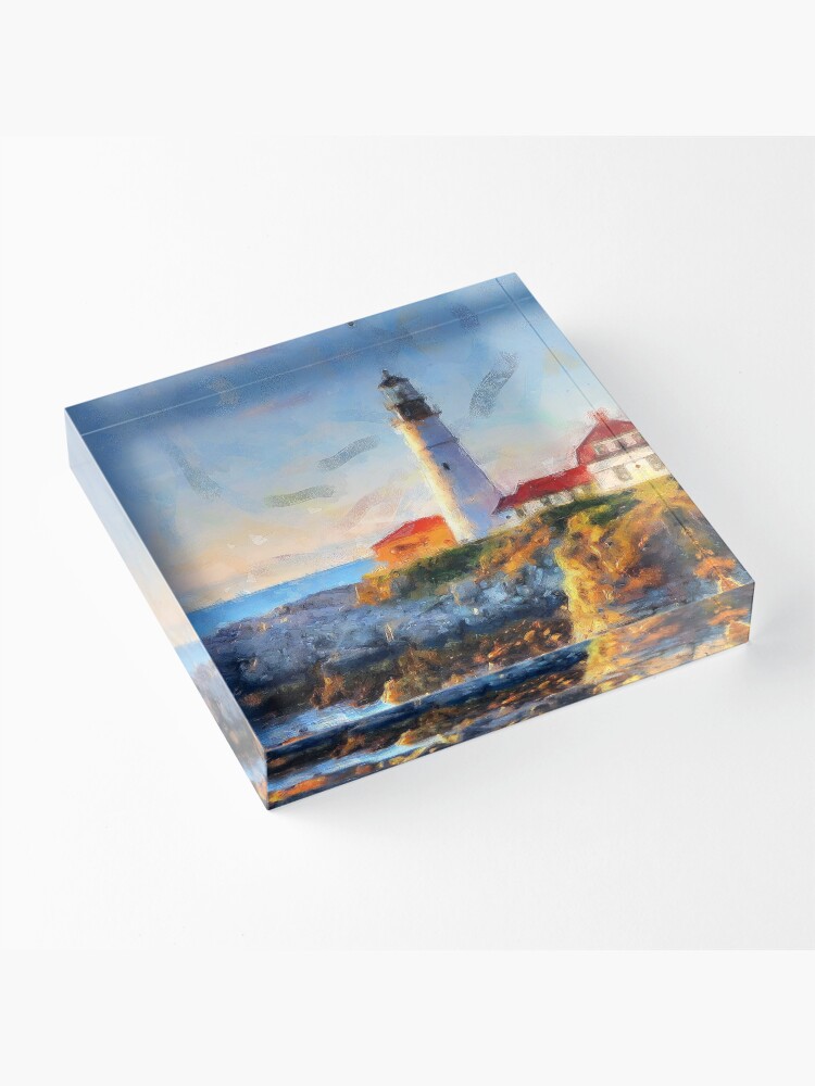 Thumbnail 3 of 5, Acrylic Block, Portland Head Light designed and sold by Andrea Mazzocchetti.