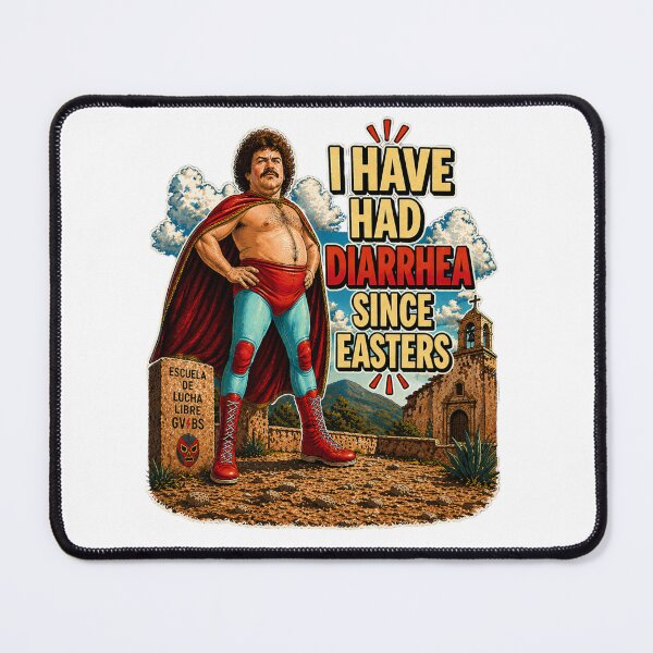 Item preview, Funny Luchador Meme Shirt “I Have Had Diarrhea Since Easters” Retro Wrestling Parody Tee Vintage Comic Style Graphic T-Shirt designed and sold by GVBShirts.