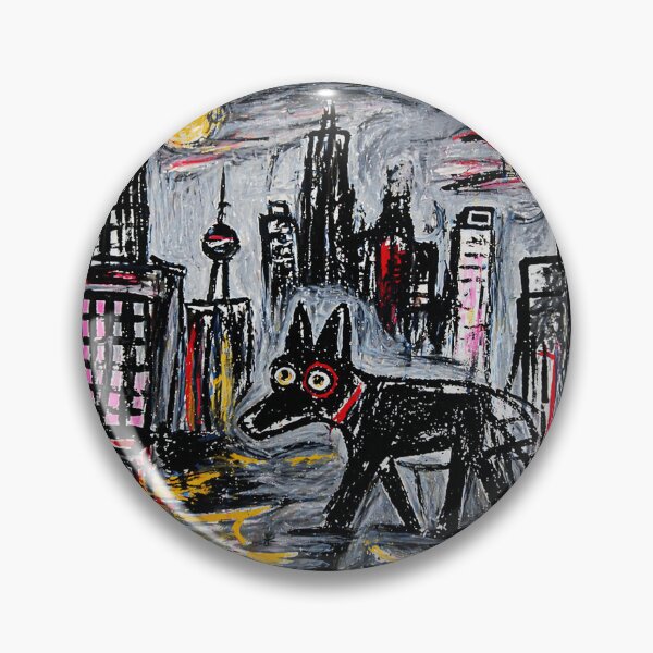 Item preview, Black Dog in Night City Street  designed and sold by Modaozushi216.