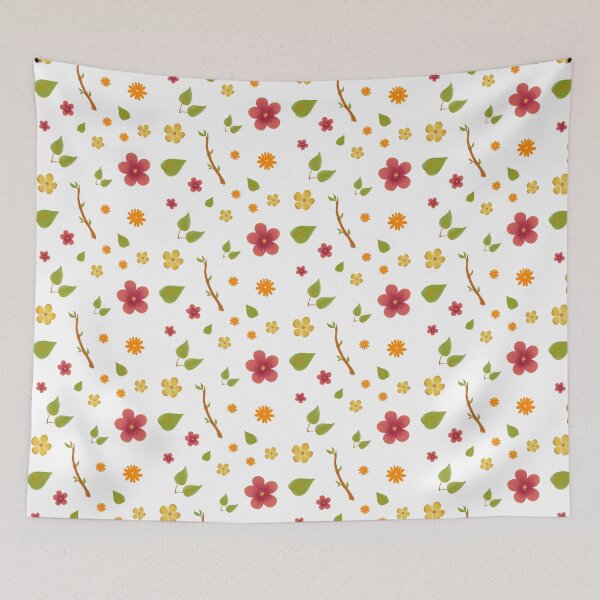 Item preview, Tulip Garden - White Spring Floral Pattern (Soft Gouache) designed and sold by Hikari-Suigetsu.