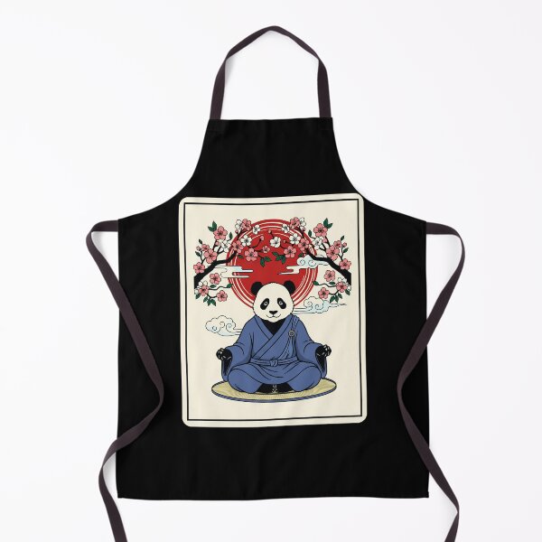 Item preview, Zen Panda Meditation Cherry Blossom Red Sun designed and sold by JordynLadukeg65.