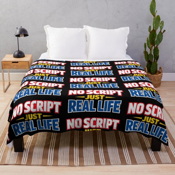 Item preview, No Script Just Real Life Bold Statement Design designed and sold by TeeTimeTreasure.