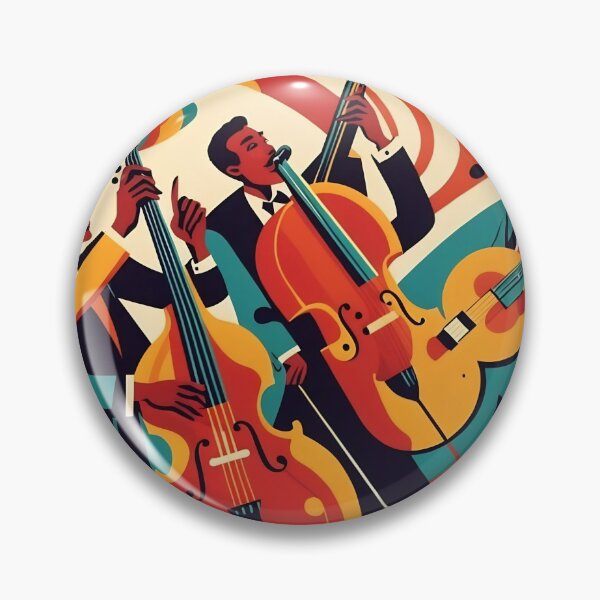 Item preview, Jazzy Shades – Colorful Jazz Trio Art designed and sold by ShaDeS-AI-Art.