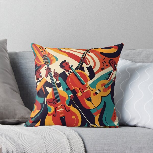 Item preview, Jazzy Shades – Colorful Jazz Trio Art designed and sold by ShaDeS-AI-Art.