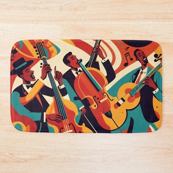 Item preview, Jazzy Shades – Colorful Jazz Trio Art designed and sold by ShaDeS-AI-Art.