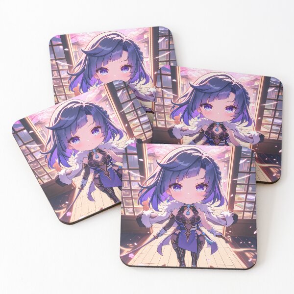 Item preview, Yelan Genshin Impact Chibi Blue Hair Sakura Window designed and sold by TanglenRabbit.