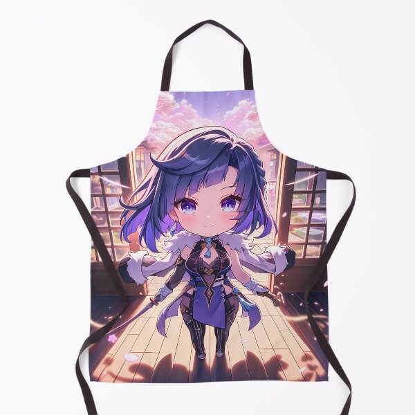 Item preview, Yelan Genshin Impact Chibi Blue Hair Sakura Window designed and sold by TanglenRabbit.