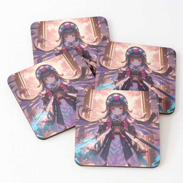 Item preview, Yun Jin Genshin Impact Chibi Opera Style Blue Aura designed and sold by TanglenRabbit.