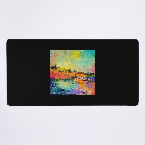 Item preview, Abstract Color Landscape Lake Reflection Painting Style designed and sold by Modaozushi216.