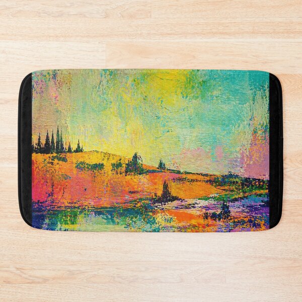 Item preview, Abstract Color Landscape Lake Reflection Painting Style designed and sold by Modaozushi216.
