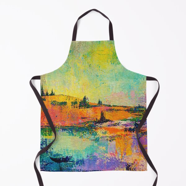 Item preview, Abstract Color Landscape Lake Reflection Painting Style designed and sold by Modaozushi216.