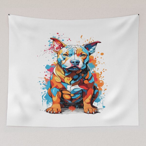 Item preview, colorful dog designed and sold by Impacto-Visual.