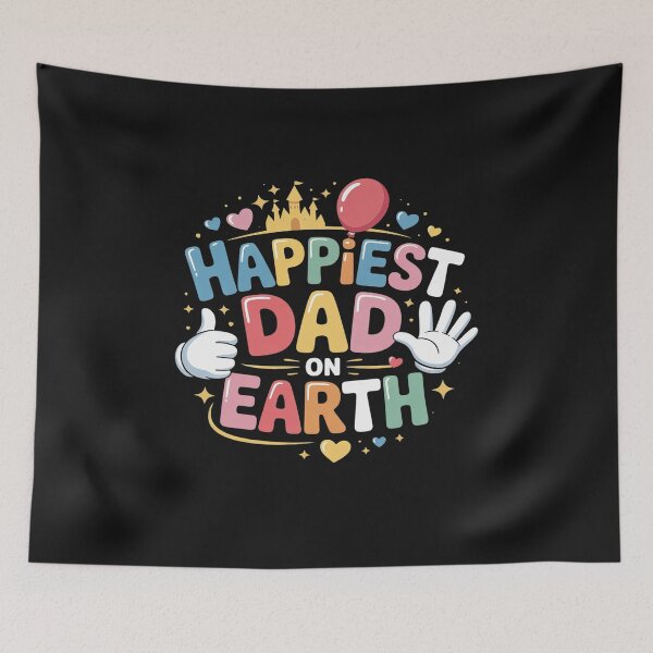 Item preview, Happiest Dad On Earth, Father's Day, Matching Family Trip designed and sold by Thamngan.