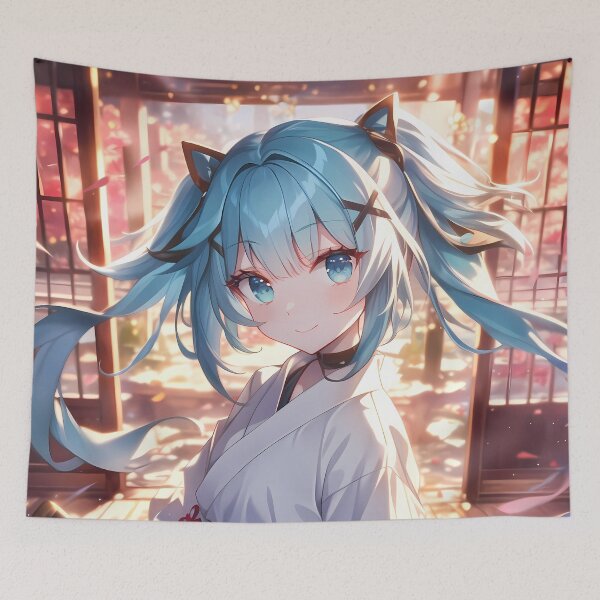 Item preview, Faruzan Genshin Impact Chibi Cat Ears Kimono Sakura designed and sold by TanglenRabbit.