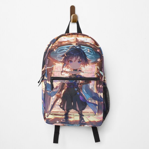 Item preview, Wanderer Genshin Impact Chibi Wide Hat Sakura Sunset designed and sold by TanglenRabbit.