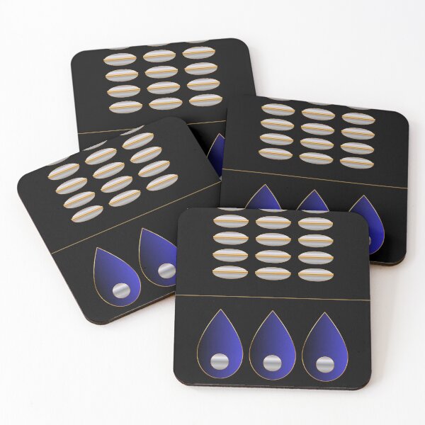 Item preview, Midnight Abundance – Black Navy Silver Geometric Abstract Wall Art designed and sold by Dee Tirang.