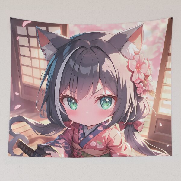 Item preview, Kyaru Princess Connect Re Dive Chibi Kimono Sakura Mood designed and sold by TanglenRabbit.