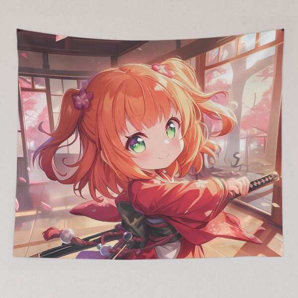 Item preview, Rino Princess Connect Re Dive Chibi Kimono Sakura Twirl designed and sold by TanglenRabbit.