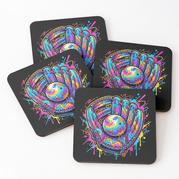 Item preview, Vibrant Splash Art Baseball Glove & Ball Graphic designed and sold by MAnselm22.