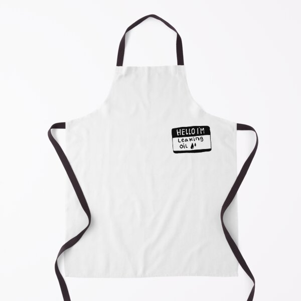 Item preview, Handwritten Hello I Am Leaking Oil Name Tag designed and sold by RNASstuff.