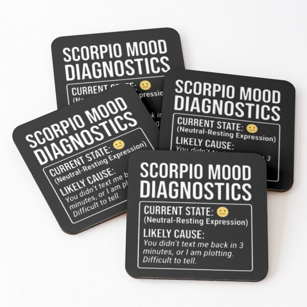 Item preview, Scorpio Mood Diagnostics - Funny Astrology Sign designed and sold by Wit & Wear.