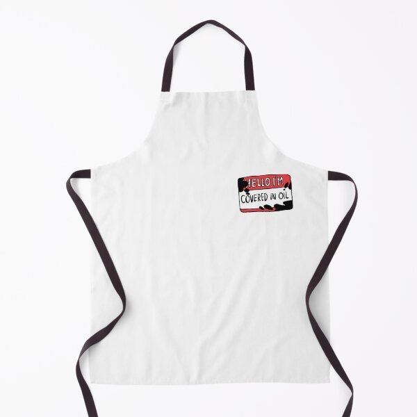 Item preview, Red Hello I Am Covered In Oil Name Tag designed and sold by RNASstuff.