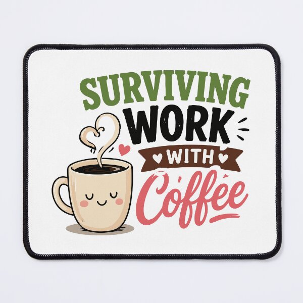 Item preview, Surviving Work with Coffee – Funny Office Mood designed and sold by Gift Phrase Studio.