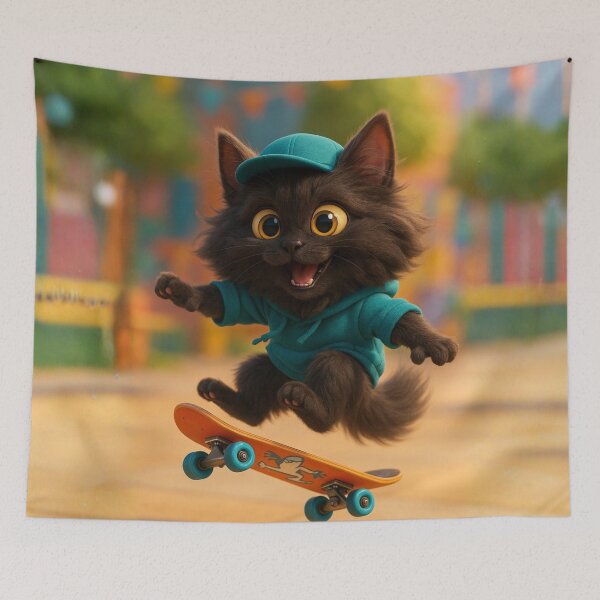 Item preview, Skater Tiffany Cat designed and sold by Sillytoe.