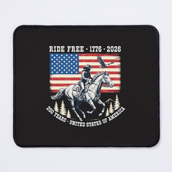 Item preview, Ride Free 1776 2026 USA 250 Years Patriotic Cowboy Western 4th of July American Freedom designed and sold by kiralynstration.